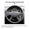 Braids on Car Inner Steering Wheel For Mercedes Benz C Class W204 2007 2008 2009 2010 2011 Microfiber Leather Cover Trim red bar