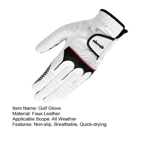 Golf Glove Men Left Hand Non-slip Grip Glove Quick-drying Ventilated Wear Resistant Golf