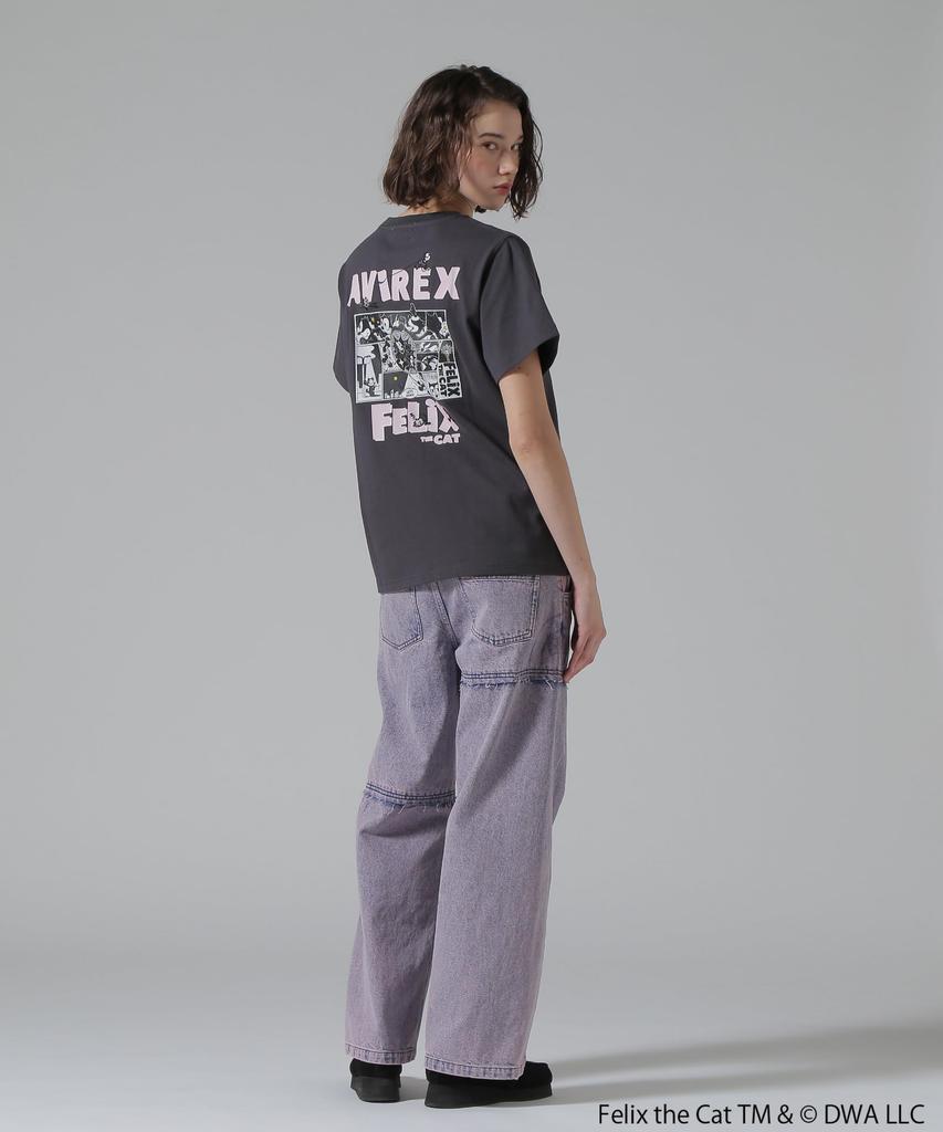 AVIREX ФУТБОЛКА FELIX COMICS, Женская, S, 010, Черная, 783-5135610