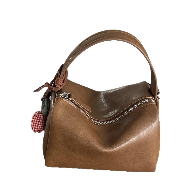 Вместительная сумка-подушка из натуральной кожи, маленькая квадратная сумка через плечо на одном плече, ручная сумка для ланч-бокса