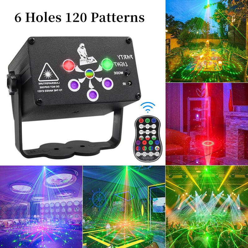 Disco Lights RGB LED Laser Projector Lamp with Strobe Effect For Holiday/Party Decor