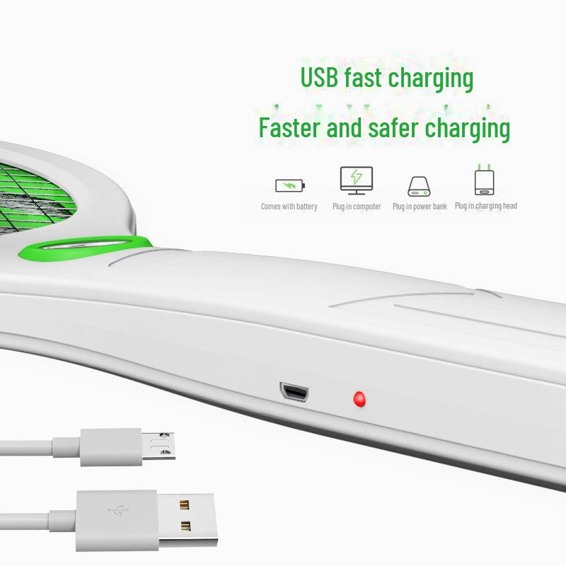 Светодиодная мухобойка с USB-зарядкой и большой сеткой для защиты от комаров и мух