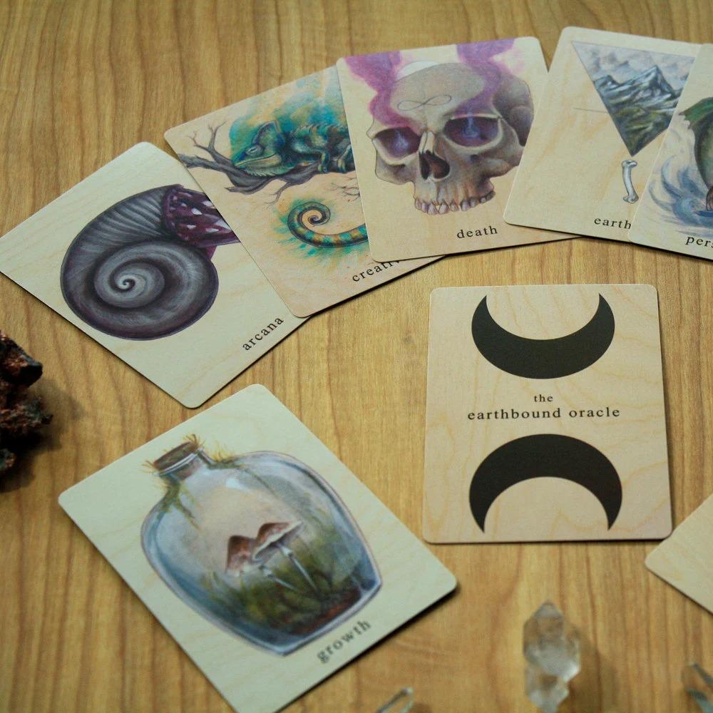 9,4*6,6 см колода Earthbound Oracle 48 шт. Карт для гадания, ориентированных на простые, содержательные темы и символы