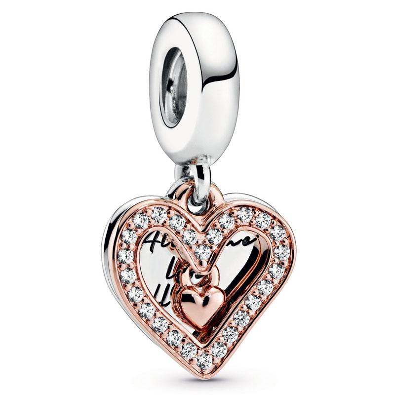 Новинка, подвеска из стерлингового серебра 925 пробы, от руки, мама, сердце и крылья ангела, подвеска в виде генеалогического дерева, бусина, подходит для модного браслета, ювелирные изделия своими руками