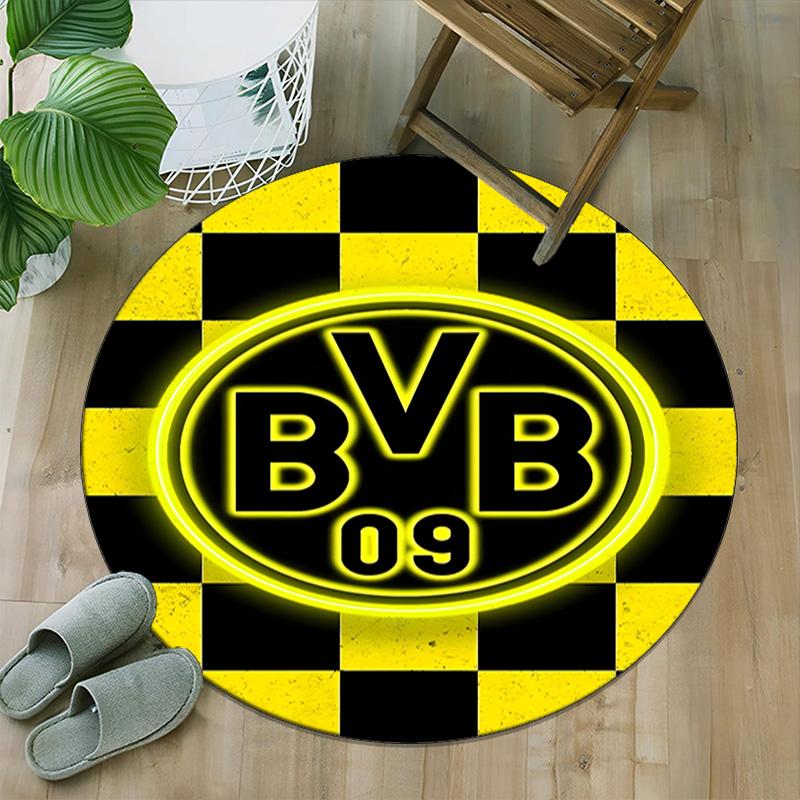 1pc B-BVB Carpet, Round Rug, Comfortable, Suitable for Entryways, Living Rooms, Office, And Bedrooms, Christmas Decoration