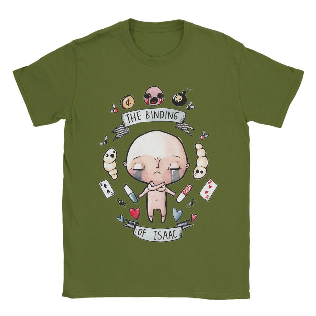Уникальная футболка The Binding Of Isaac для унисекс с круглым вырезом, хлопковые футболки с коротким рукавом, топы больших размеров