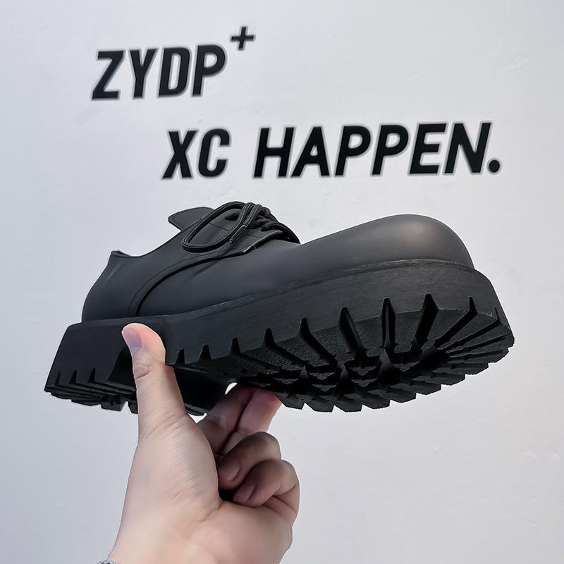 Туфли дерби мужские туфли матовые туфли с большой головкой повседневные кожаные туфли на платформе повседневные кожаные туфли универсальные уличные модные туфли 8833-A