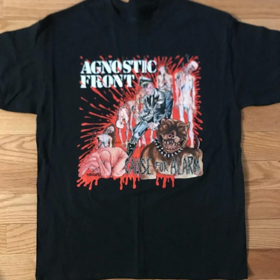 Новая рубашка Agnostic Front Cause for Alarmb Черная Унисекс Все размеры E513