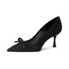 Fashion 2025 Female Shoes Slip On Women's High Heels Classics Dress Pumps Women Pointed Toe Thin Heels Bow Tie Plus Size Shoes Women