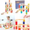Wooden Ball Bearing Building Blocks For Kids Diy Sensory And Stem Toy