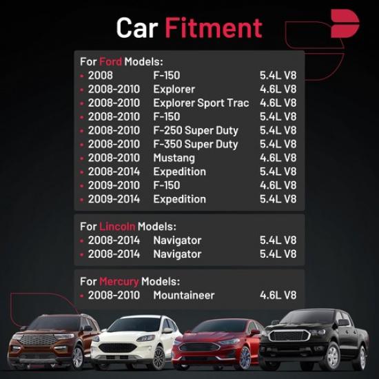 8 ШТ. Керамические иридиевые свечи зажигания подходят для 2008-2010 Ford F-150 5.4L V8 SP509