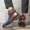 Golden Sapling Casual Business Boots Men Retro Leather Shoes Leisure Flats Platform Men's Chelsea Boot Dress Party Shoe