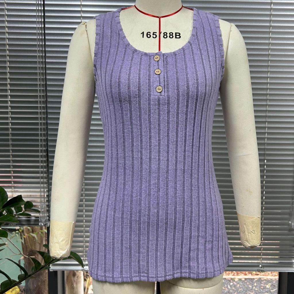 Повседневный и модный безрукавный трикотажный жилет с U-образным вырезом, однотонный женский жилет