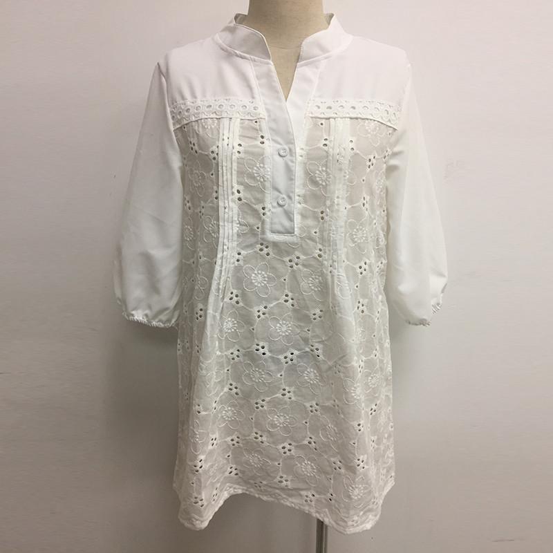 Модные женские повседневные однотонные топы с v-образным вырезом и рукавами три четверти, футболки