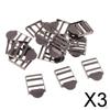 3x20 шт. Металлические лестничные пряжки для ремня, регулятор ремня для багажа, черные, черные, 3 шт.