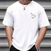 Cartoon Duck Fashion Harajuku Style Pure Cotton Printed Men's Round Neck Short Sleeved T-shirt