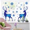 Christmas Decorations Snowflake Stickers Glass Window Decoration Stickers Christmas Blue Snowflake Elk Electrostatic Stickers MIT