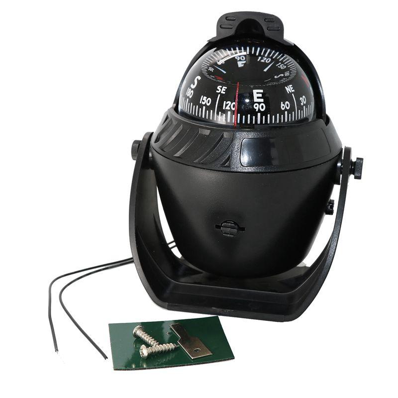 Stable-LC760 Nautical Compass Black Nautical Compass Plastic Nautical Compass LED Accessory For Boats