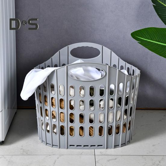 Корзина для белья с эргономичной ручкой, большая вместимость, складная конструкция, вентилируемая многофункциональная корзина для хранения