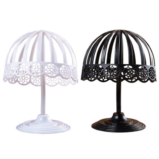 Hat Rack Stand for Hats Wigs Exhibition Multiple Sizes with Lace Edge Bucket Hat Fisherman Hat Display Holder Hat Organizer for Home Stores