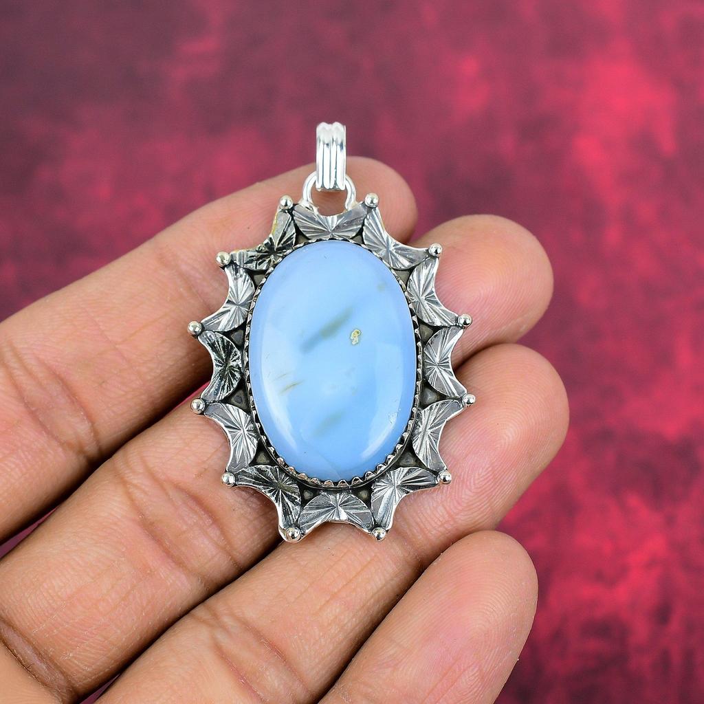 Owyhee Opal Pendant, 925 Solid Sterling Silver Jewelry, Gemstone Pendant, Gift For Her Handmade Dainty Jewelry