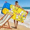 The Simpsons Cartoon Poster Print Beach Towel, Large Soft Quick Dry Towel for Beach Camping Swimming