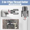 4/6 Split Water Pipe Thread Cutting Tool - Electric Drill Compatible PVC Pipe Threader Kit, PVC Thread Maker Tool 1/2" 3/4" Tool