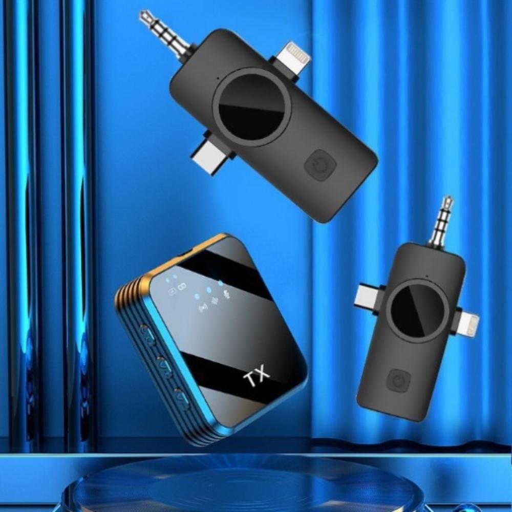 Беспроводной ошейниковый микрофон 3-в-1 для прямых трансляций на открытом воздухе, стрельбы по радио с шумоподавлением, ошейниковый микрофон