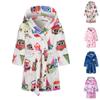Children's Bathrobe Gold Velvet Boys And Girls Home Wear And Winter Sleeping Gown