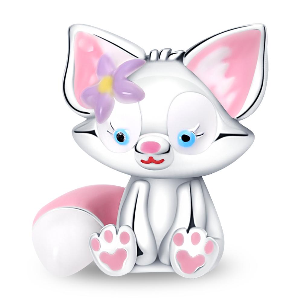 Qikaola Классические милые подвески в виде слона, бусины, подходят для оригинального браслета, настоящее серебро, подвеска, ювелирные изделия своими руками