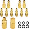 Efficient, Reliable, High Performance Heavy Duty Industrial Grade Durable 1/4" NPT Air Coupler & Plug Kit - Set of 12 Pieces - T