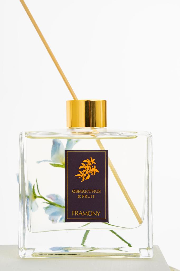 FRAMONY Reed Osmanthus and Autumn 200ml Room Air Gift Ethanol-Free Diffuser, Fruit, Scent, (KINMOKUSEI), Fragrance, Freshener,