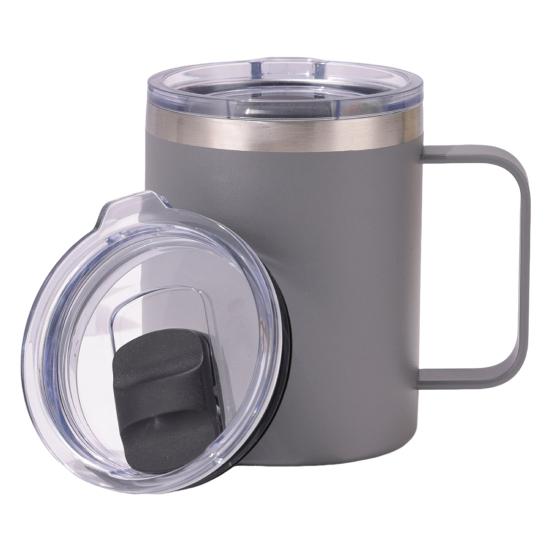 Кофейная кружка с крышкой-ручкой, 12 унций, термокружка из нержавеющей стали, настенный термостакан для путешествий