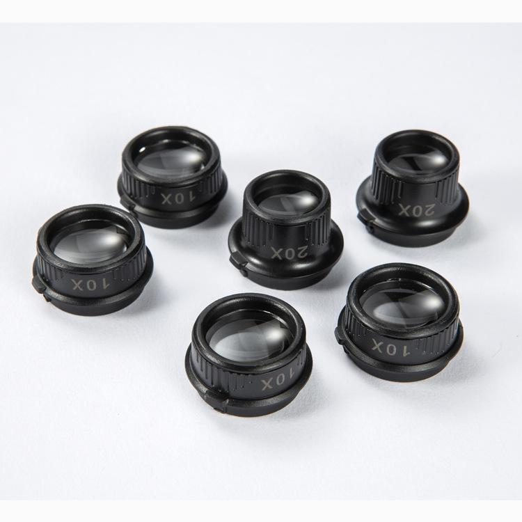 Налобная, 25-кратная ремонтная лупа с подсветкой для технического обслуживания и обнаружения с четырьмя дополнительными увеличениями