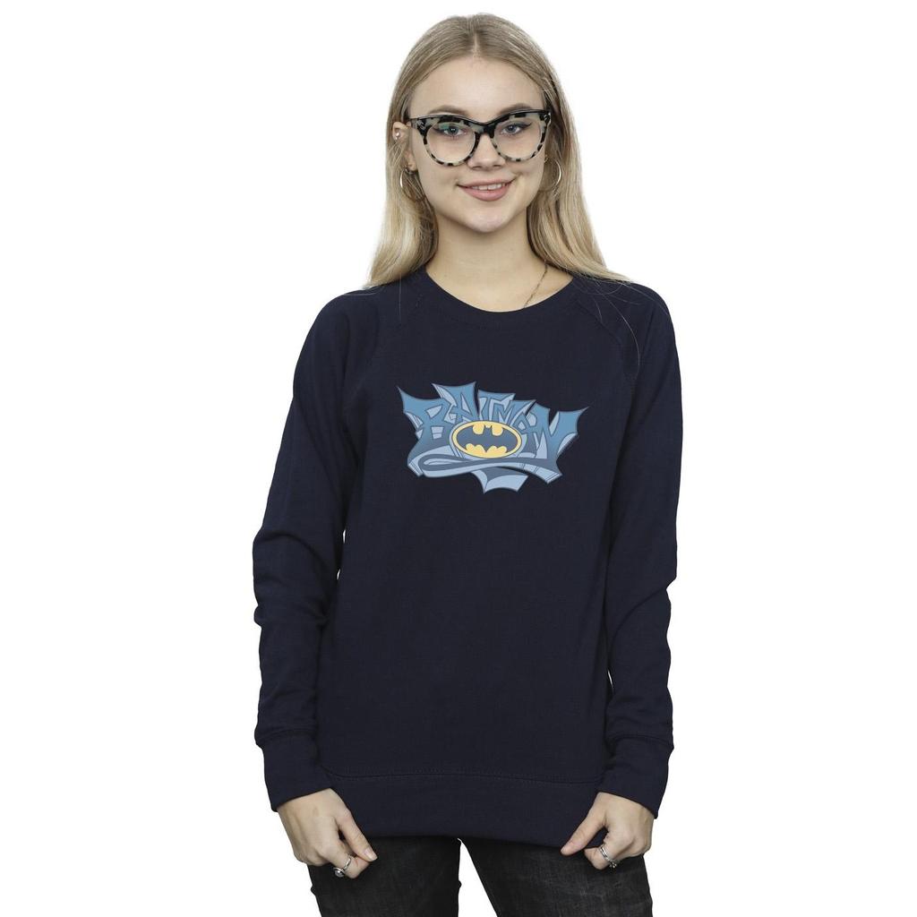 DC Comics Womens/Ladies Batman Graffiti Logo Sweatshirt