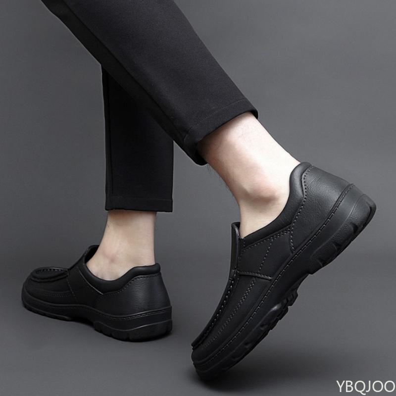 Fashion Anti Slip Oil Resistant Waterproof Wear-resistant Shoes for Spring Simplicity Long-term Standing Without Tiring Feet Men's Shoes