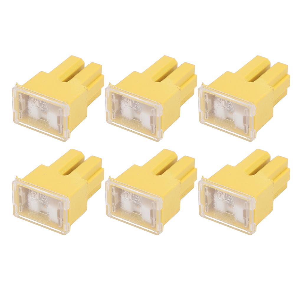 10 Pcs Fuse Female Terminal Case 60A 32V Yellow Cartridge Fuse Replacement for Automobile Truck
