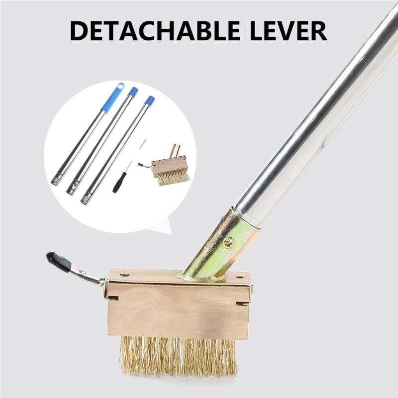 Durability Stainless Steel Weeding Brush Flexible Length Crack Weeder for Various Heights, Easy Head Replacement