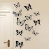 Black White 3D Butterfly Wall Stickers Wedding Decoration Bedroom Living Room Home Decor Butterflies Decals Decals