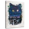 Canvas Print Black Cat At Night