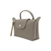 Longchamp Le Pliage City 17 Button Zipper Closure Short Handle Canvas With Leather Trim Dumpling Tote Bag Small Women tote bags Camel-Gray 34175HYQ015