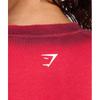 Gymshark Gains Washed Loopback Crew Neck Conditioning Red Sets Red B3b8o Rb20