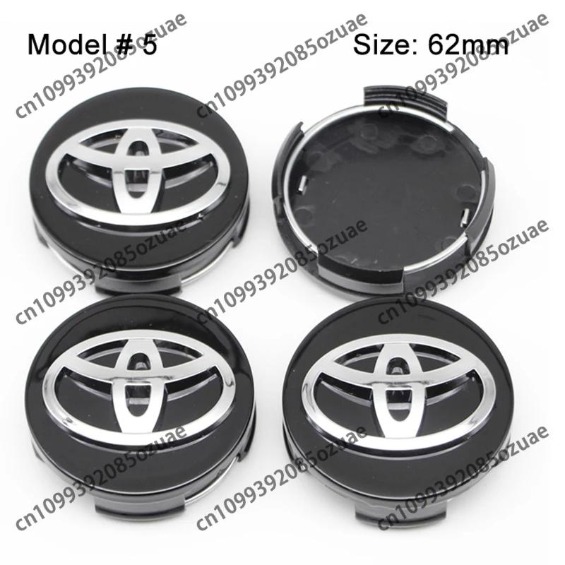 4Pcs 56mm 60mm 62mm 57mm Car Wheel Center Hub Cap Stickers Accessory For Toyota Rav4 Yaris Avensis Corolla Camry crown Rim Cover