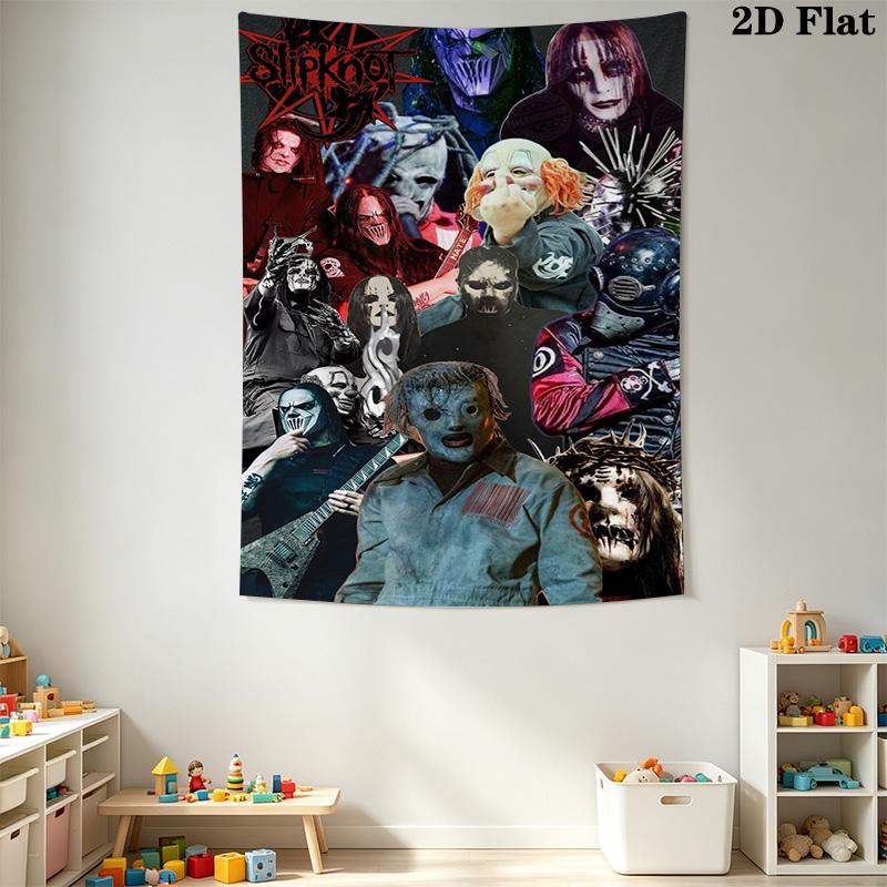 Slipknot Band Wall Tapestry Tapestry Fashion Print Wallmounted Wall Decoration Wall Covering Decoration Background Wall Hanging Cloth