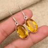 Citrine Gemstone Handmade 925 Sterling Silver Earring Jewelry For Christmas