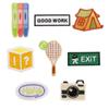8 Pcs Sew On/Iron On Patches Camera Embroidered Patches Tennis Racket Sewing Patches Applique for Backpacks Decorations
