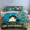 Curious cat amidst serenity. Bedding sets Duvet covers Pillowcases(1* Duvet Cover 2* Pillowcases without duvet insert)