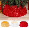 Merry Christmas Tree Base Box Skirt Red Sequins Tree Collar Decorative Props Christmas Tree Foot