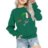Kids' Fashion Loose-Fit Casual Long-Sleeve Christmas Print Oversized Crewneck Sweatshirt