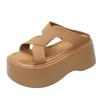 Fashion 8CM Casual Wedge Slippers Women New Summer Non Slip Platform Sandals Woman Open Toe Comfortable Female Chunky Beach Slippers